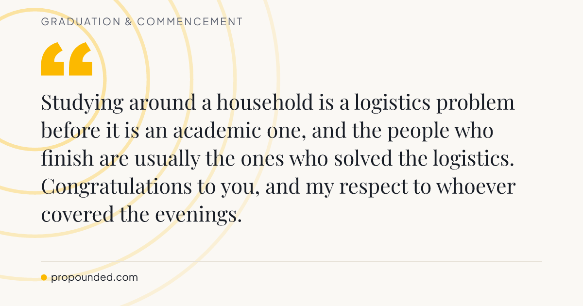 Graduation & Commencement card: A logistics problem before an academic one