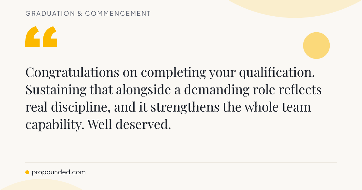 Graduation & Commencement card: A professional qualification