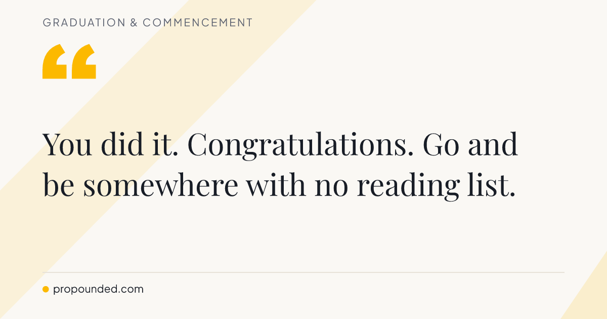 Graduation & Commencement card: A short message on results day