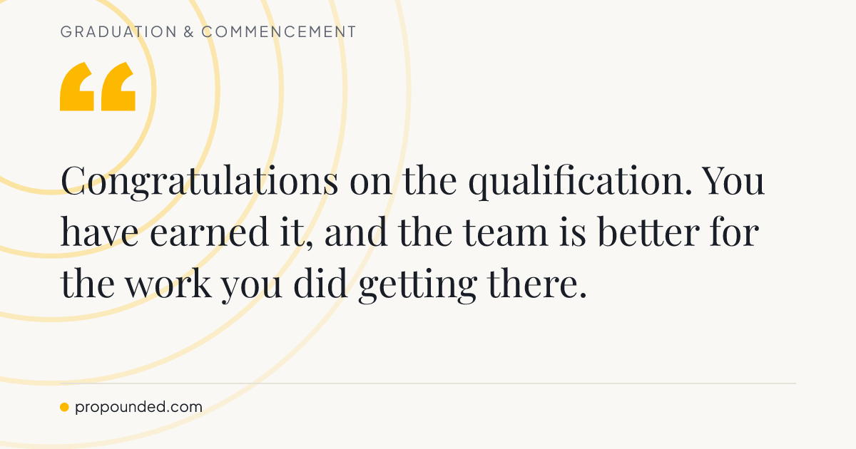 Graduation & Commencement card: Completing a qualification