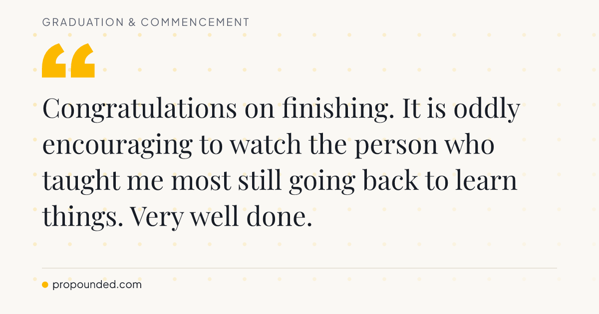 Graduation & Commencement card: Congratulating someone who taught you