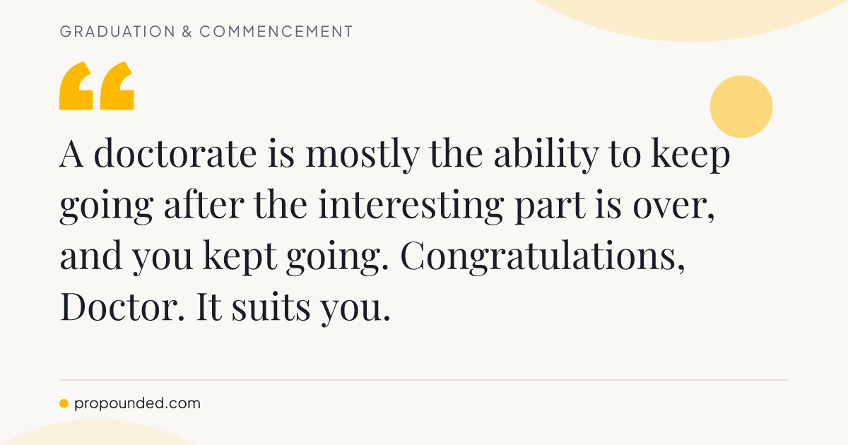 Graduation & Commencement card: Finishing a longer degree