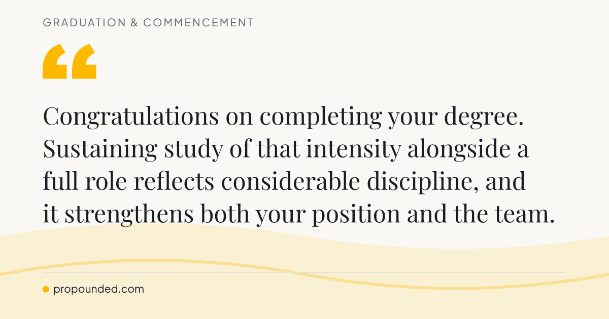 Graduation & Commencement card: Formal recognition of a degree