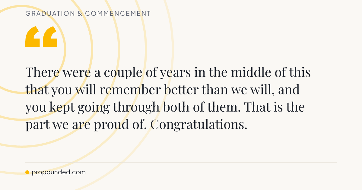 Graduation & Commencement card: From a parent to a son