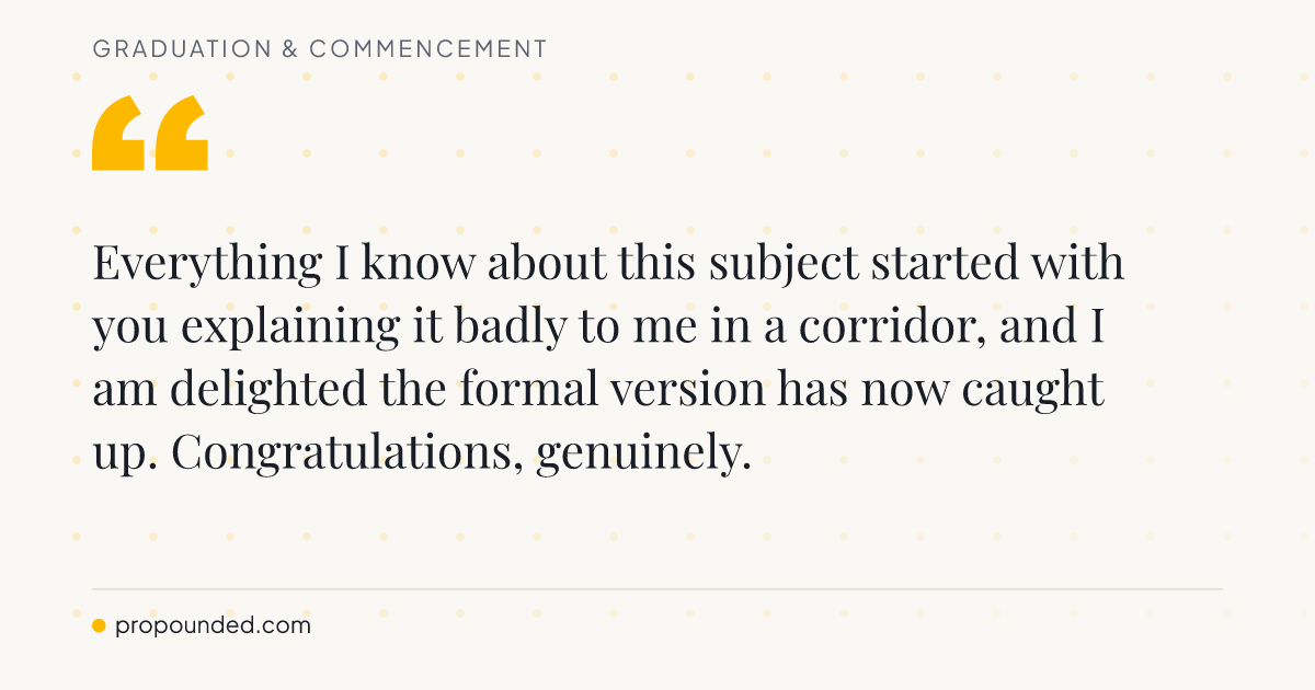 Graduation & Commencement card: From someone you taught