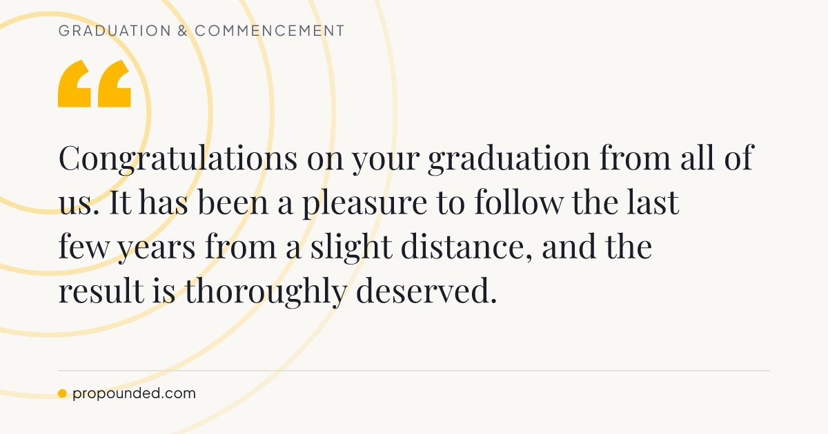 Graduation & Commencement card: From the wider family