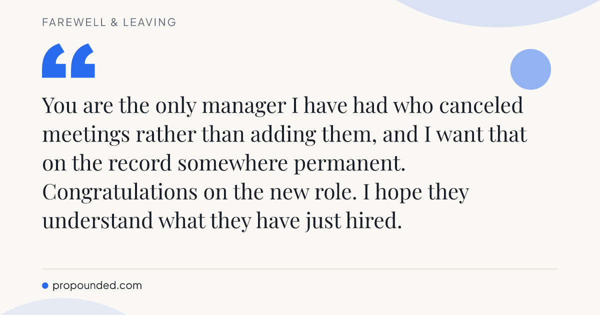 Farewell & Leaving card: On the record about the calendar