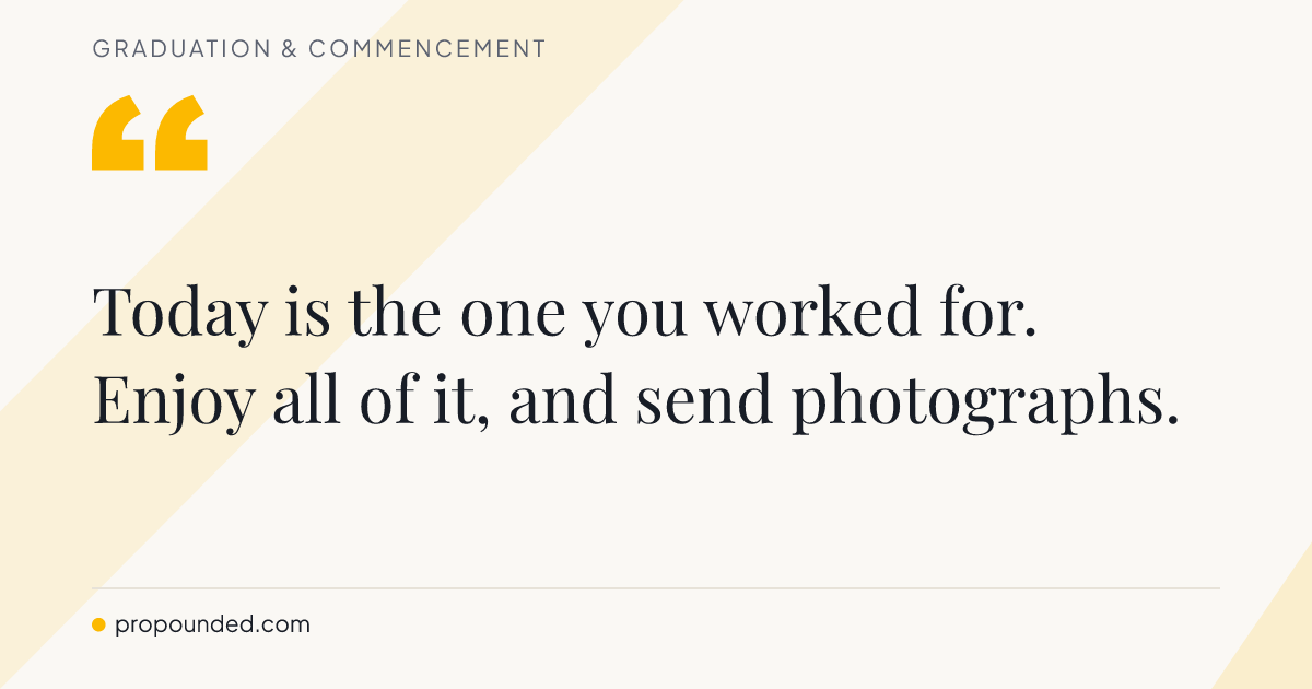 Graduation & Commencement card: Sent on the morning itself