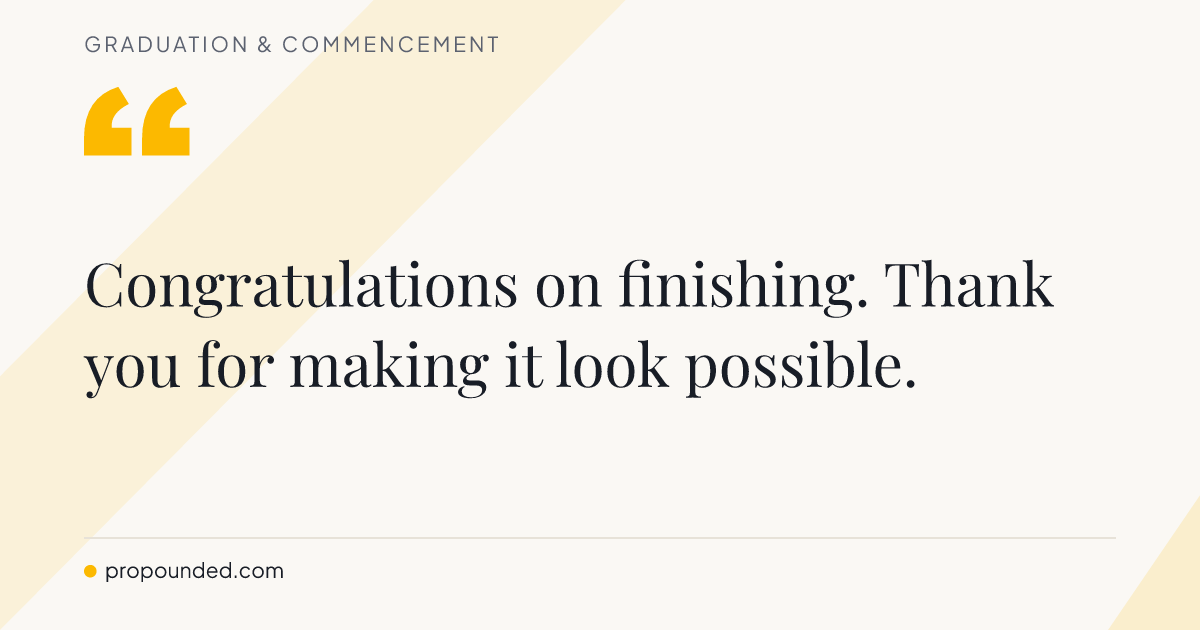 Graduation & Commencement card: Short line to a mentor