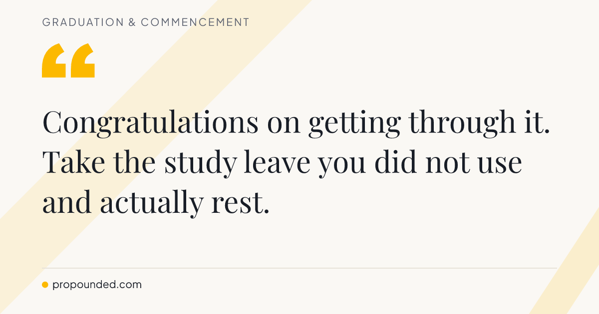 Graduation & Commencement card: Short note on a qualification