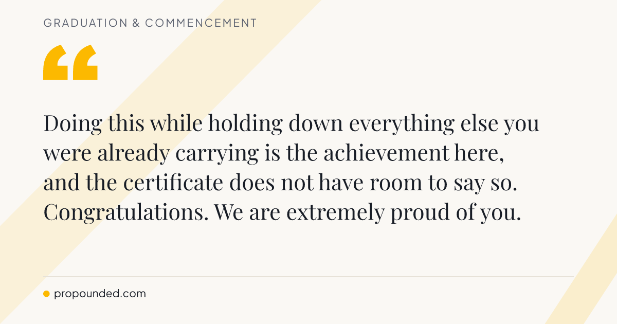 Graduation & Commencement card: Studying alongside everything else