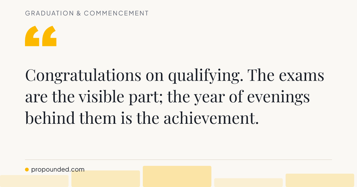 Graduation & Commencement card: The part nobody sees