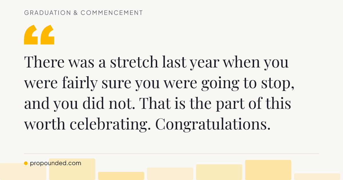 Graduation & Commencement card: The year you almost did not