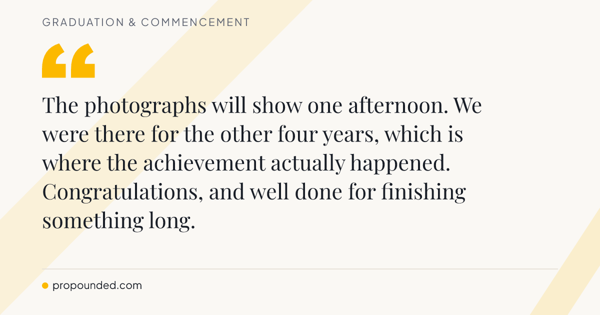 Graduation & Commencement card: The years nobody saw