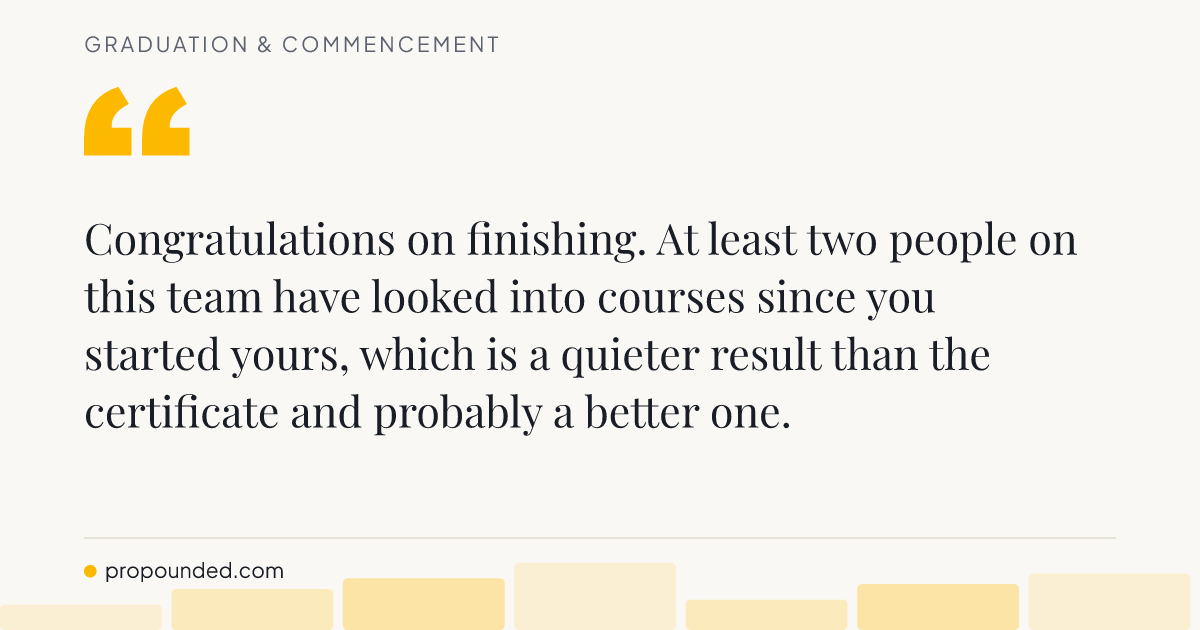 Graduation & Commencement card: Two people signed up because of you