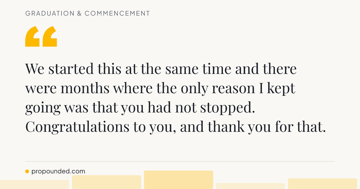 Graduation & Commencement card: We did this one together